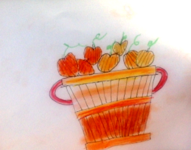 pumpkins in a basket
