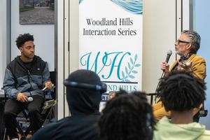 Chabon speaks with students