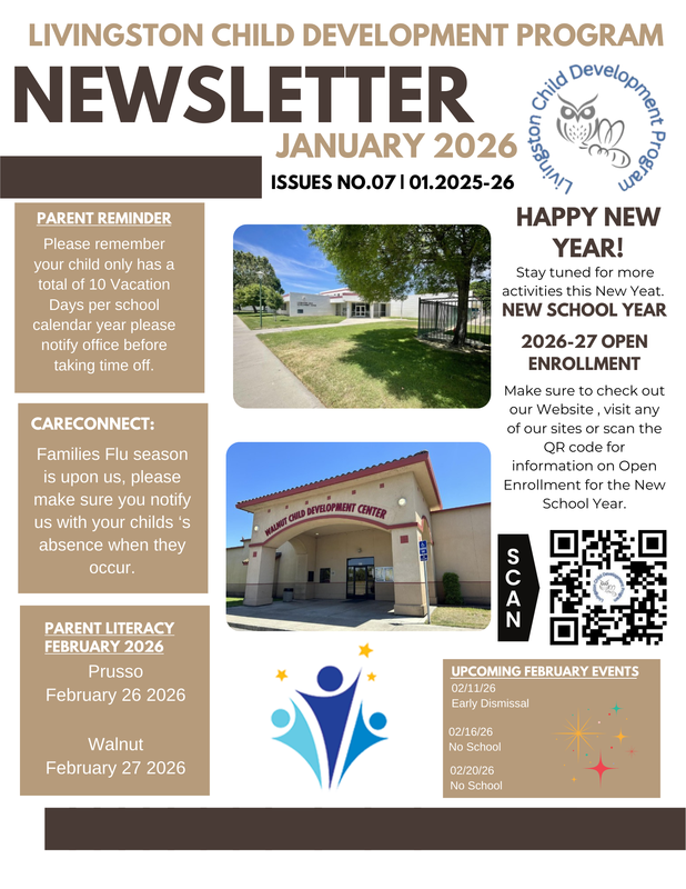 Livingston Child Development Program January 2026 Newsletter