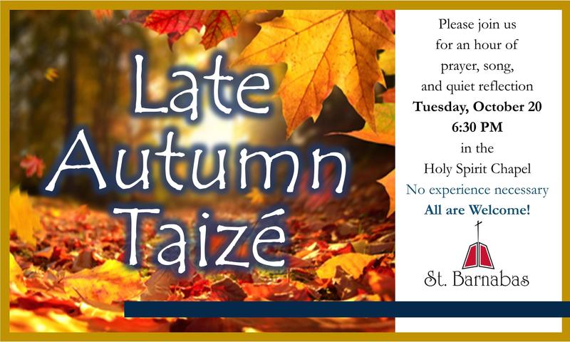 October Taize Featured Photo
