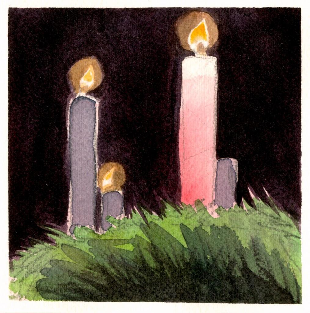 Gaudete Sunday candles