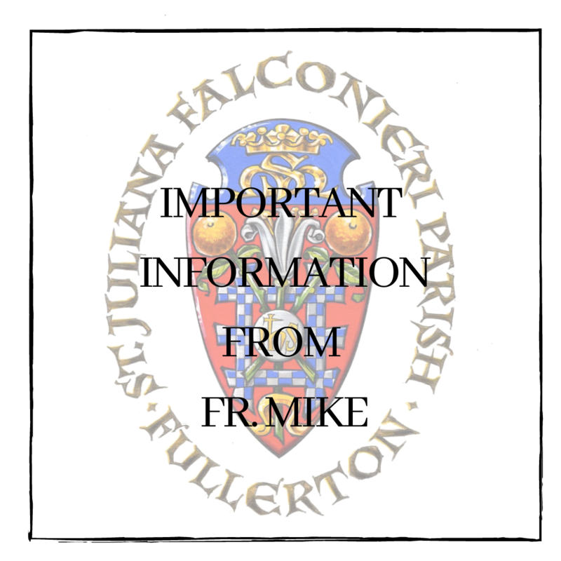 Important Information From Fr. Mike Featured Photo