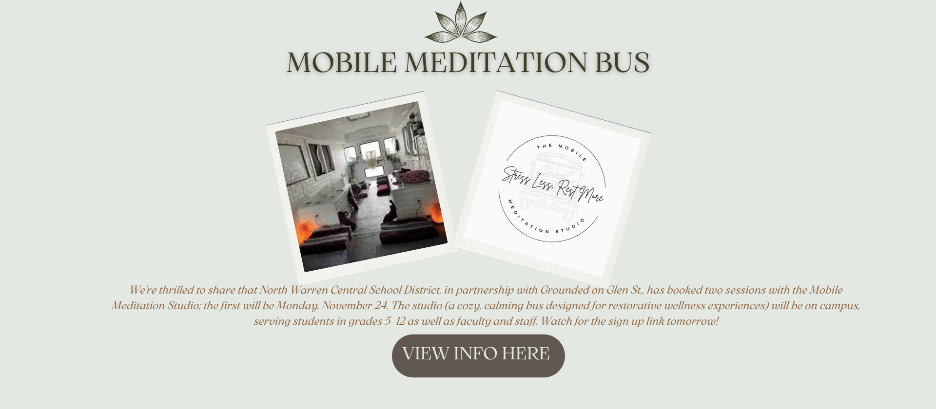 Meditation Bus at North Warren CSD!