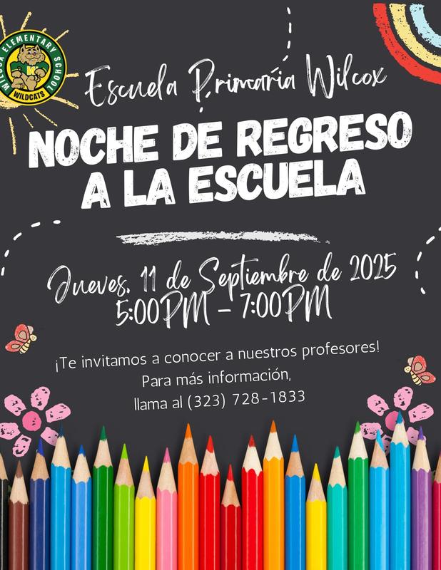 Back to School Flyer Spanish