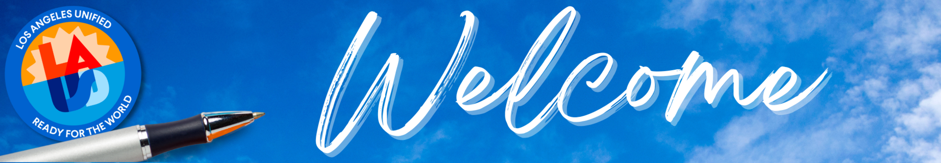Blue Sky Welcome Banner