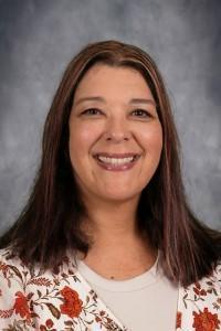 Female teacher with long hair