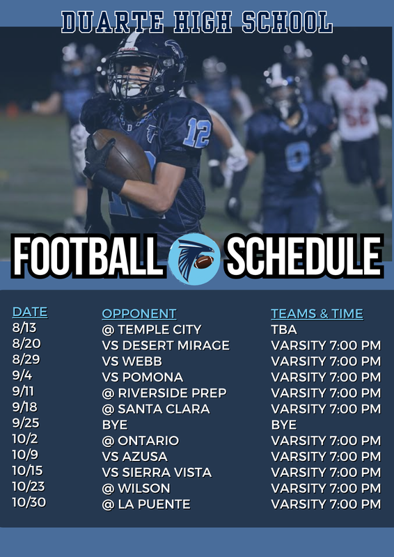 Fall Game Schedule