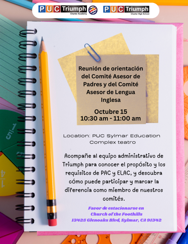 ELAC & PAC Orientation Flyer (Spanish)