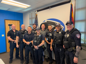 photo of police officers smiling