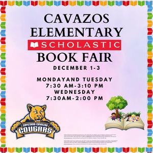 book fair continues December 1st-3rd