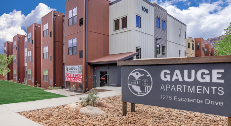 exterior of Gauge apartments
