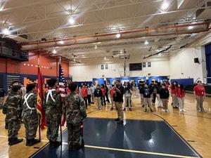 Young Marines at the Union Hill Middle School