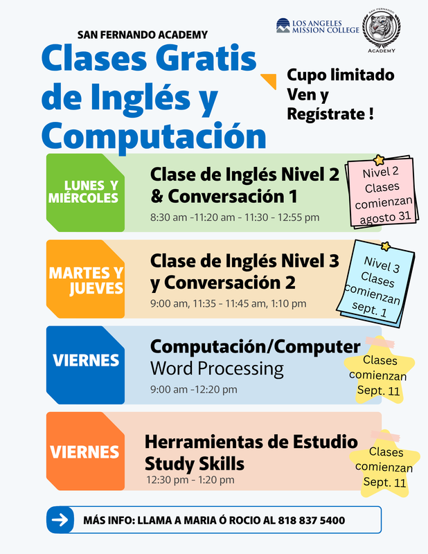 Free ESL & Computer (Word Processing) Classes for parents Featured Photo
