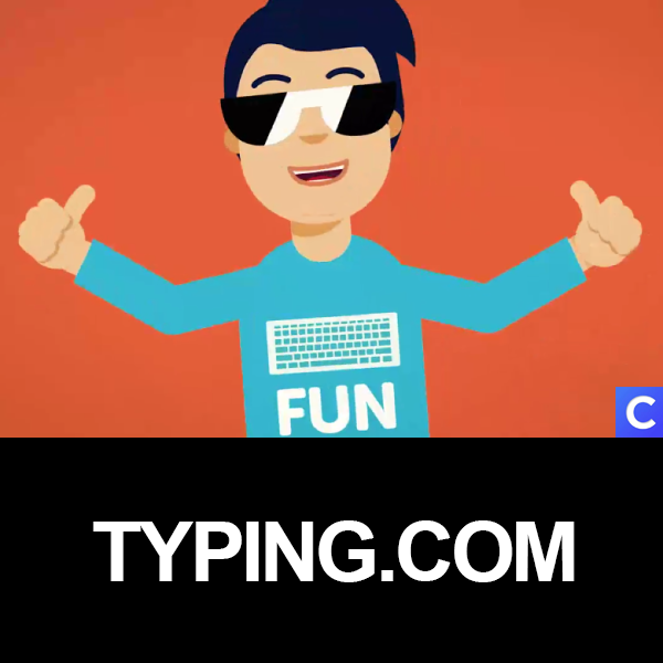 Typing.com illustration of guy with keyboard fun shirt