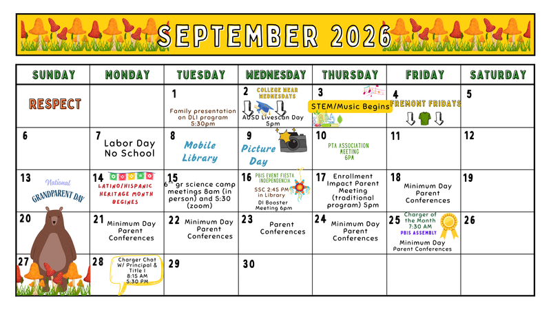 September 2026 Calendar Featured Photo