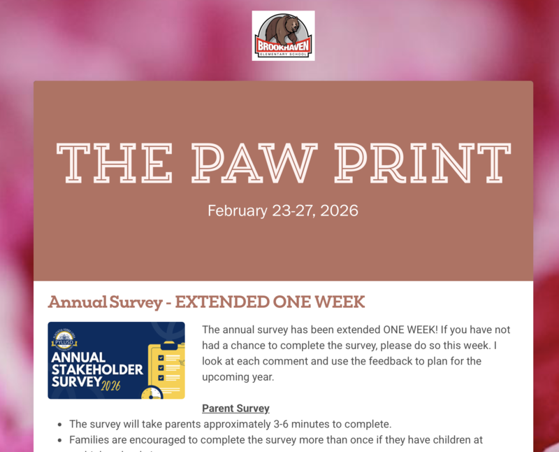 The Paw Print: Week of February 23rd