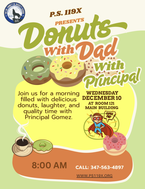 Donuts with Dad with Principal Flyer December 2025