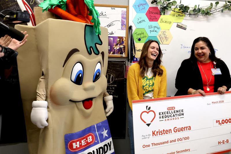 PHS Counselor Kristen Guerra Surprise with H-E-B