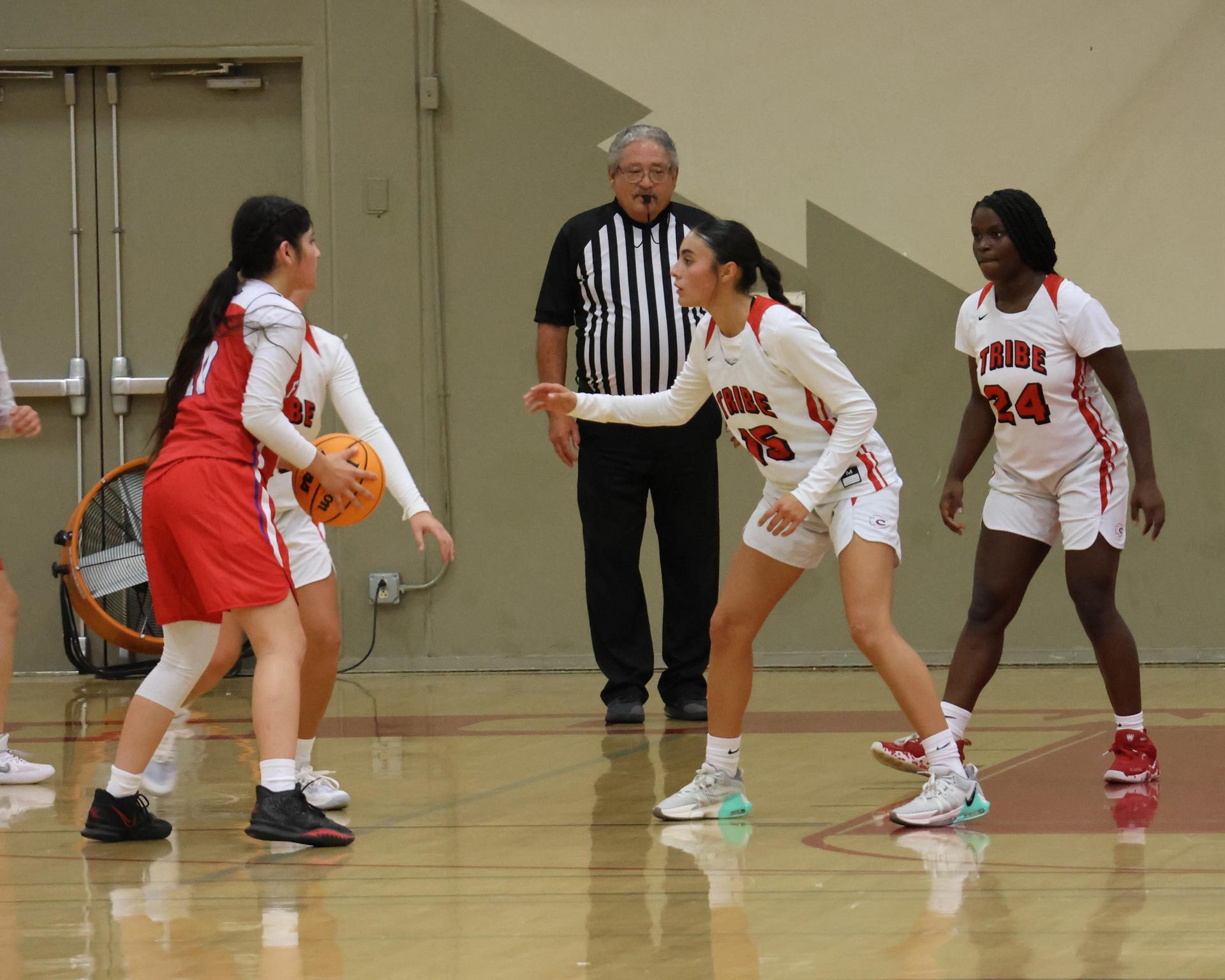 Varsity Girls Basketball playing against Firebaugh