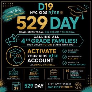 Flyer promoting creating 529 accounts for children