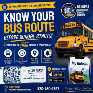 blue background bus k12app notification
