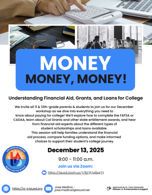 FAFSA Online Workshop Flyer