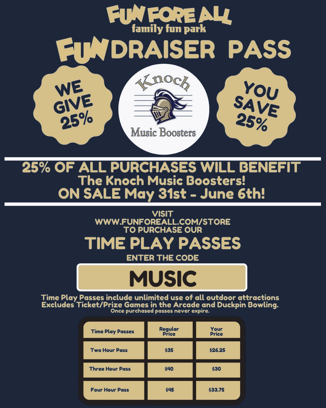 flyer information for fun fore all fundraiser as noted in text