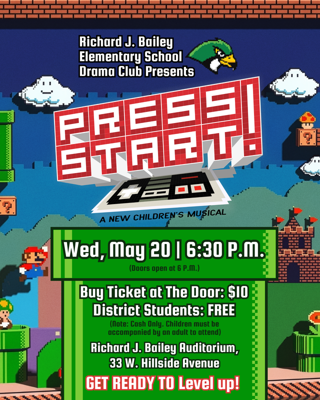 RJB Musical Press Start Flyer