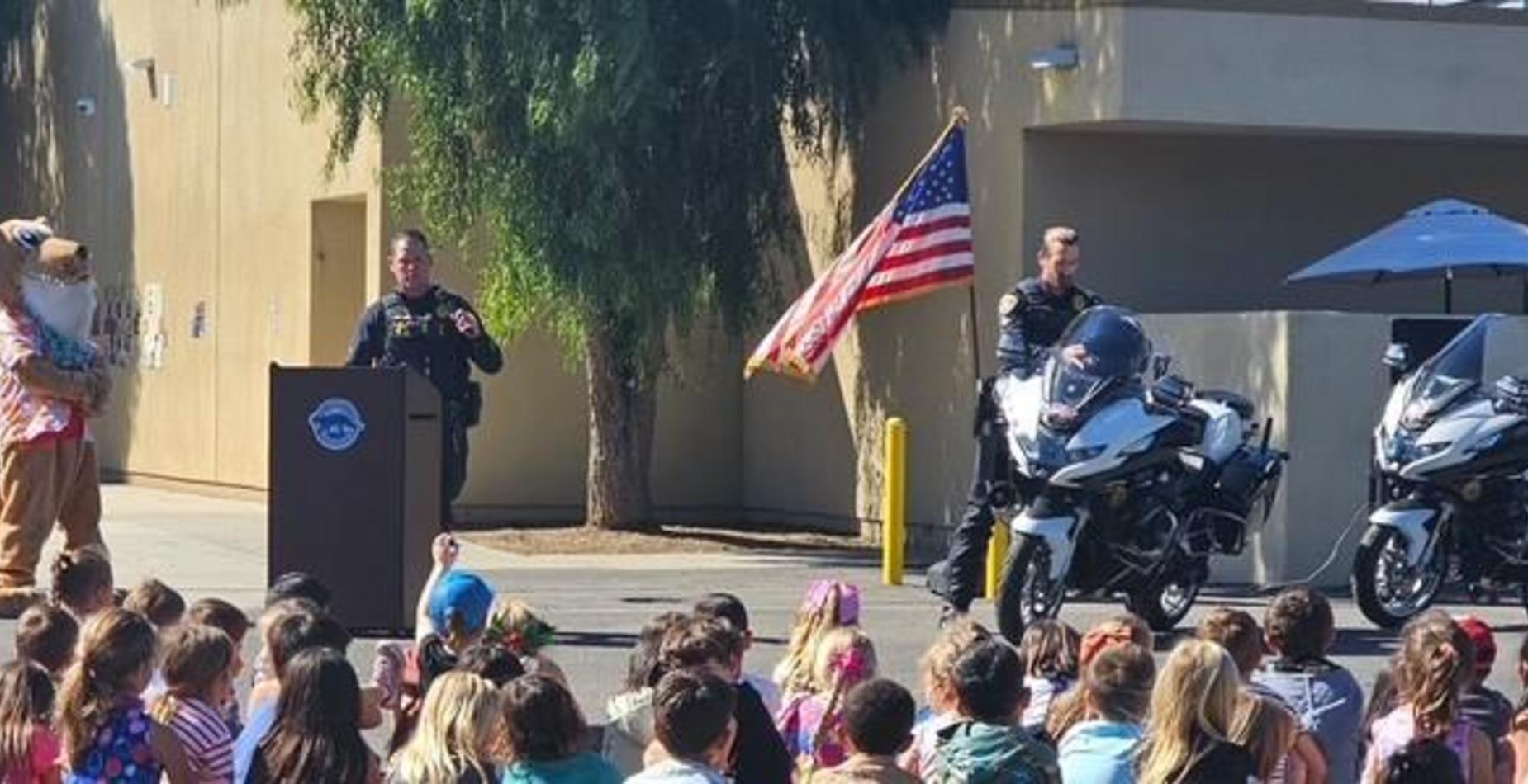 Honoring the officers who helped during the fire evacuation in 2025.