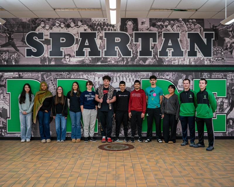 Group of students pose together