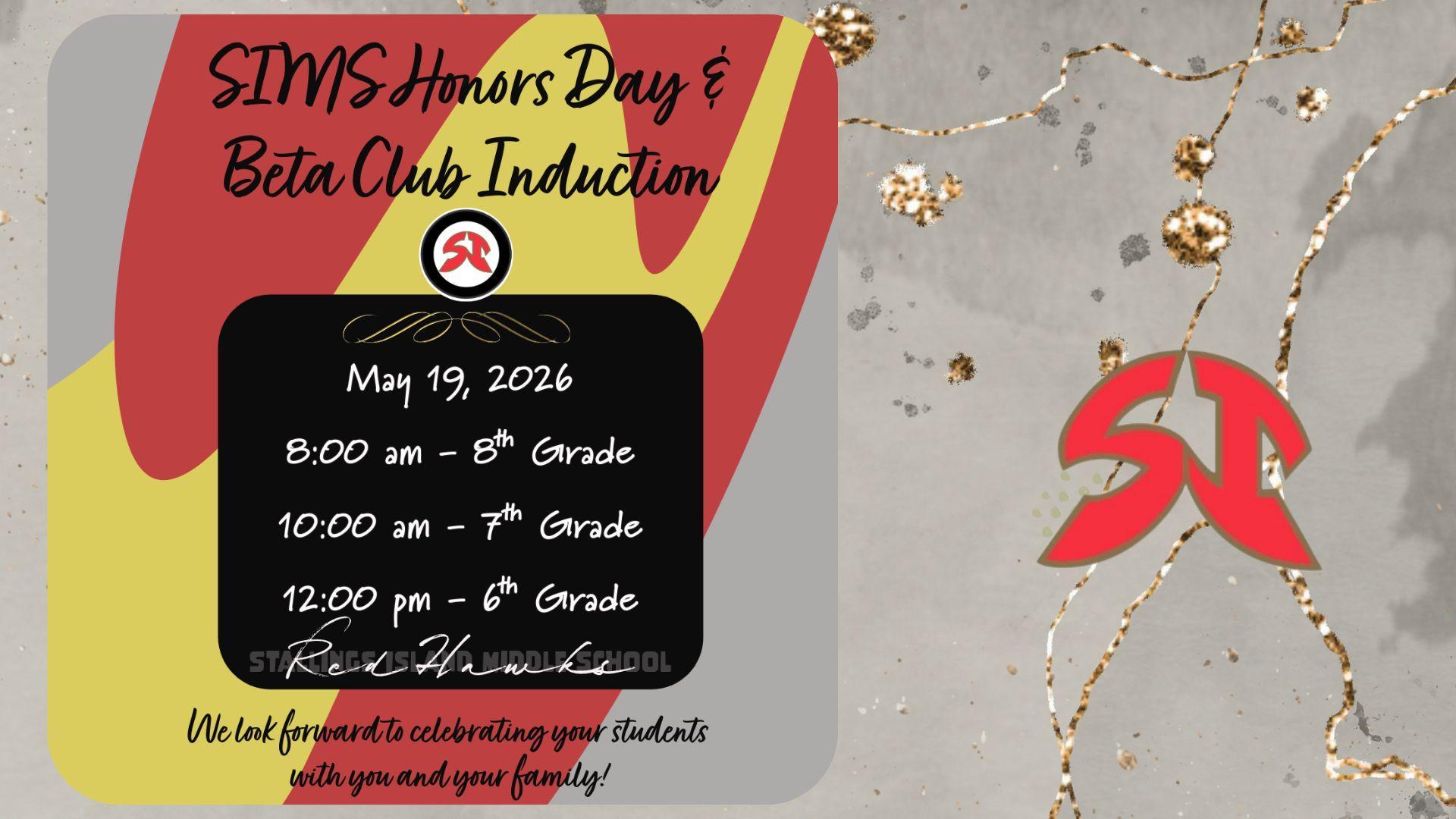 Event invitation with date, schedule, and celebratory theme.