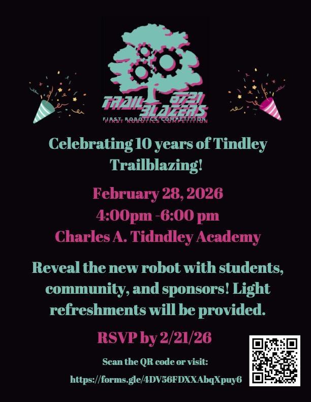 Trailblazer Robotics 2026 Robot Reveal Save The Date