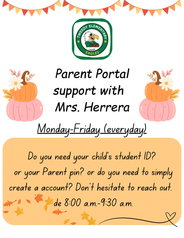Parent portal support this week