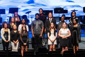 The concert choir performs