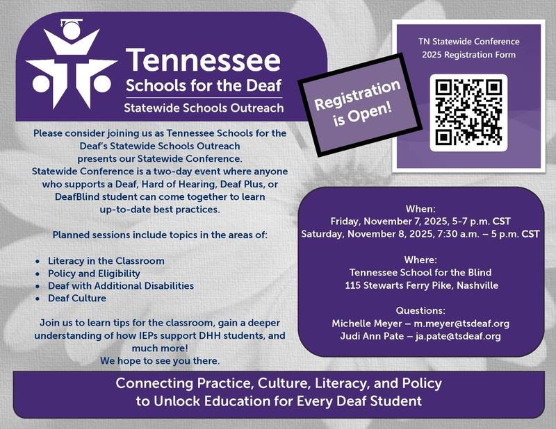 2025 TN Statewide Conference Registration Flyer