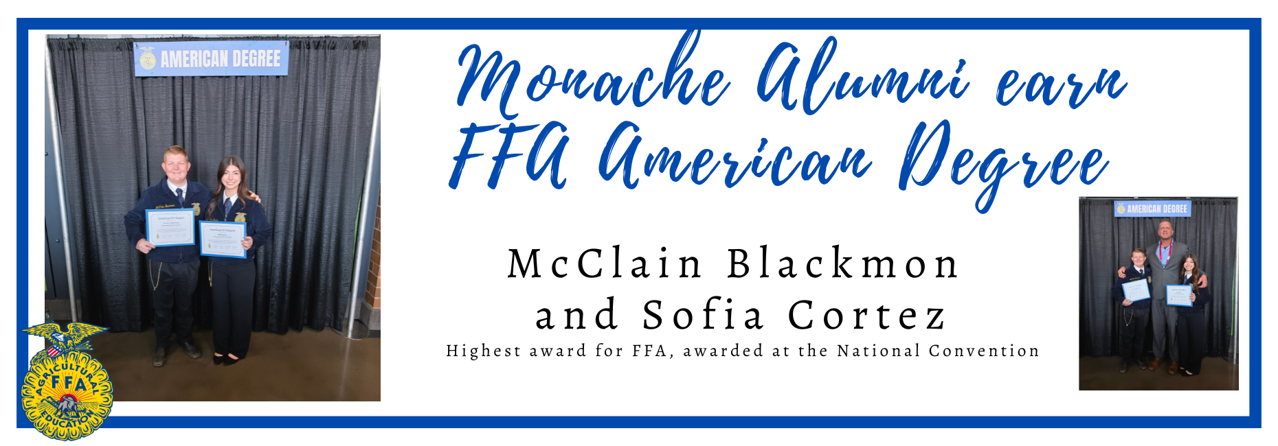 Monache Alumni FFA American Degree
