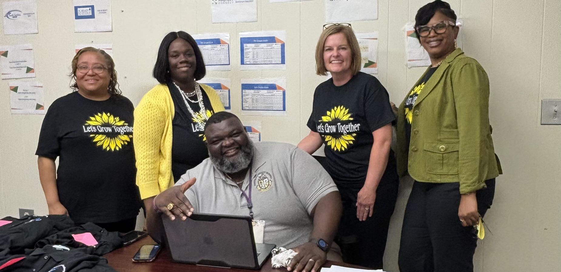 Principal Brunson and District Administrative Staff