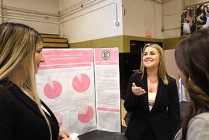 Student presenting their senior project