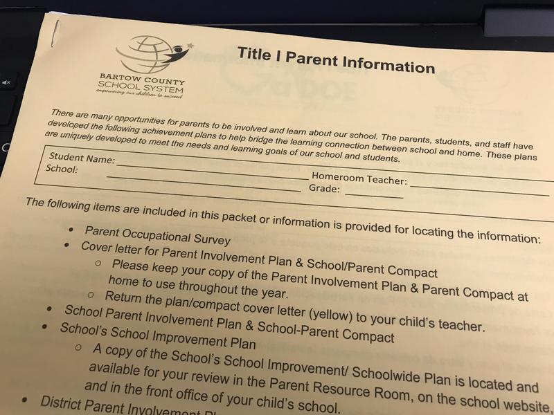 Title I Parent Information Packet Featured Photo