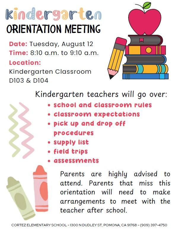 K Orientation Flyer