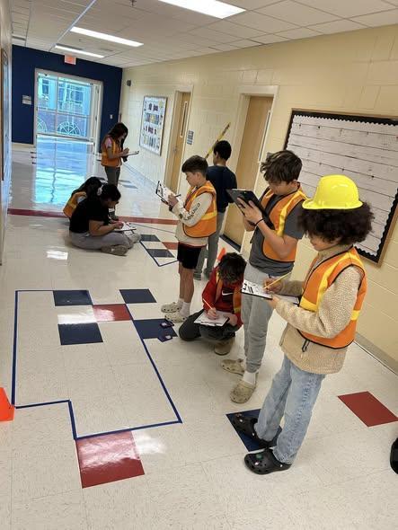 Today 6th grade math completed a Construction Zone activity.