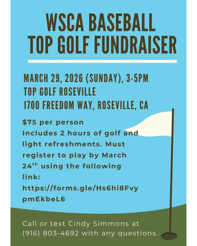 WSCA Baseball Top Golf fundraiser