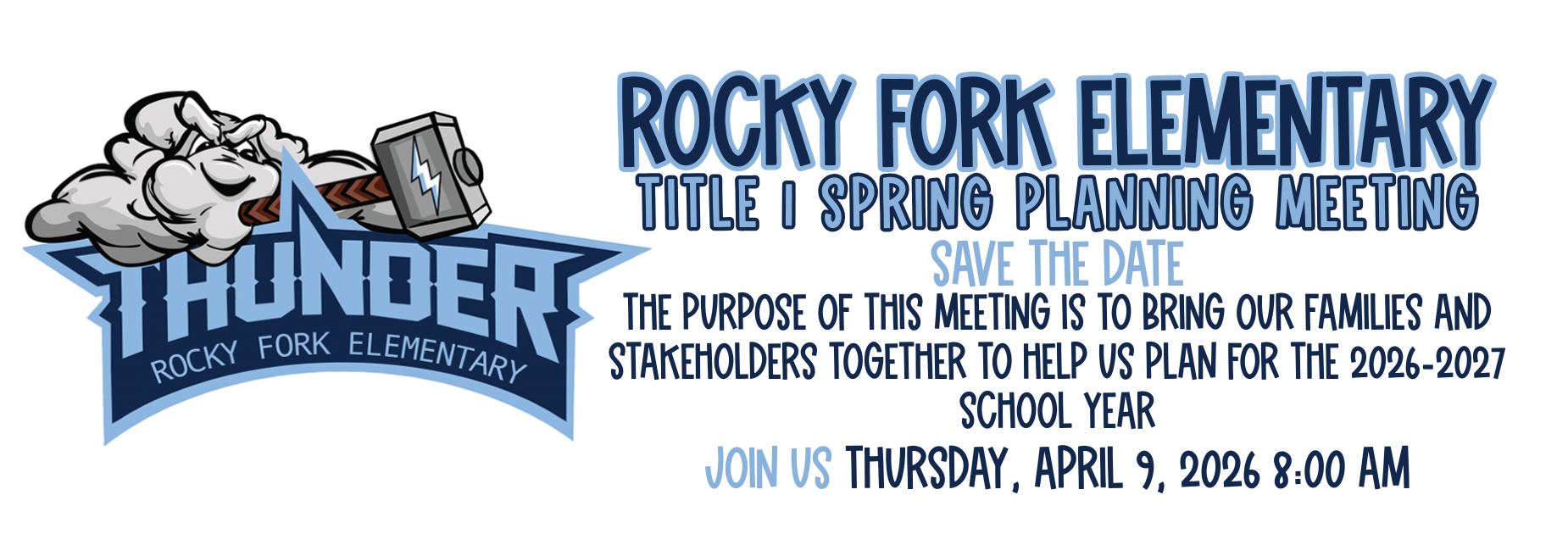 Title I Spring Planning Meeting April 9th 8am