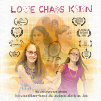Film Love Chaos Kin graphic with 2 girls