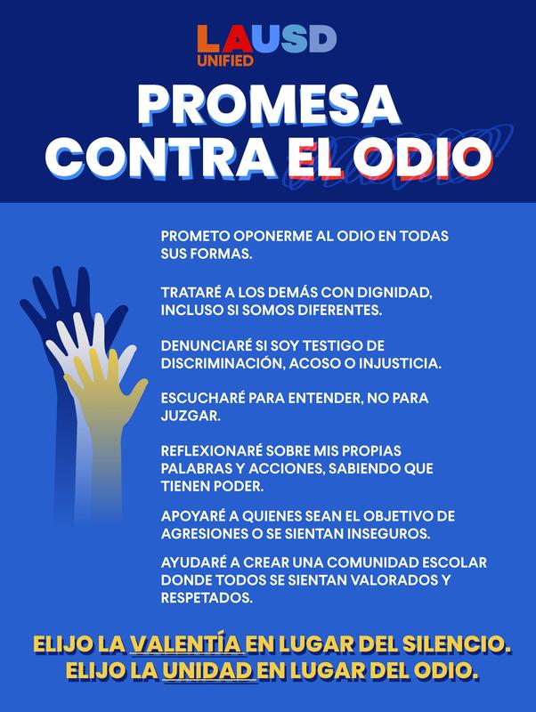 Anti-Hate Pledge Spanish