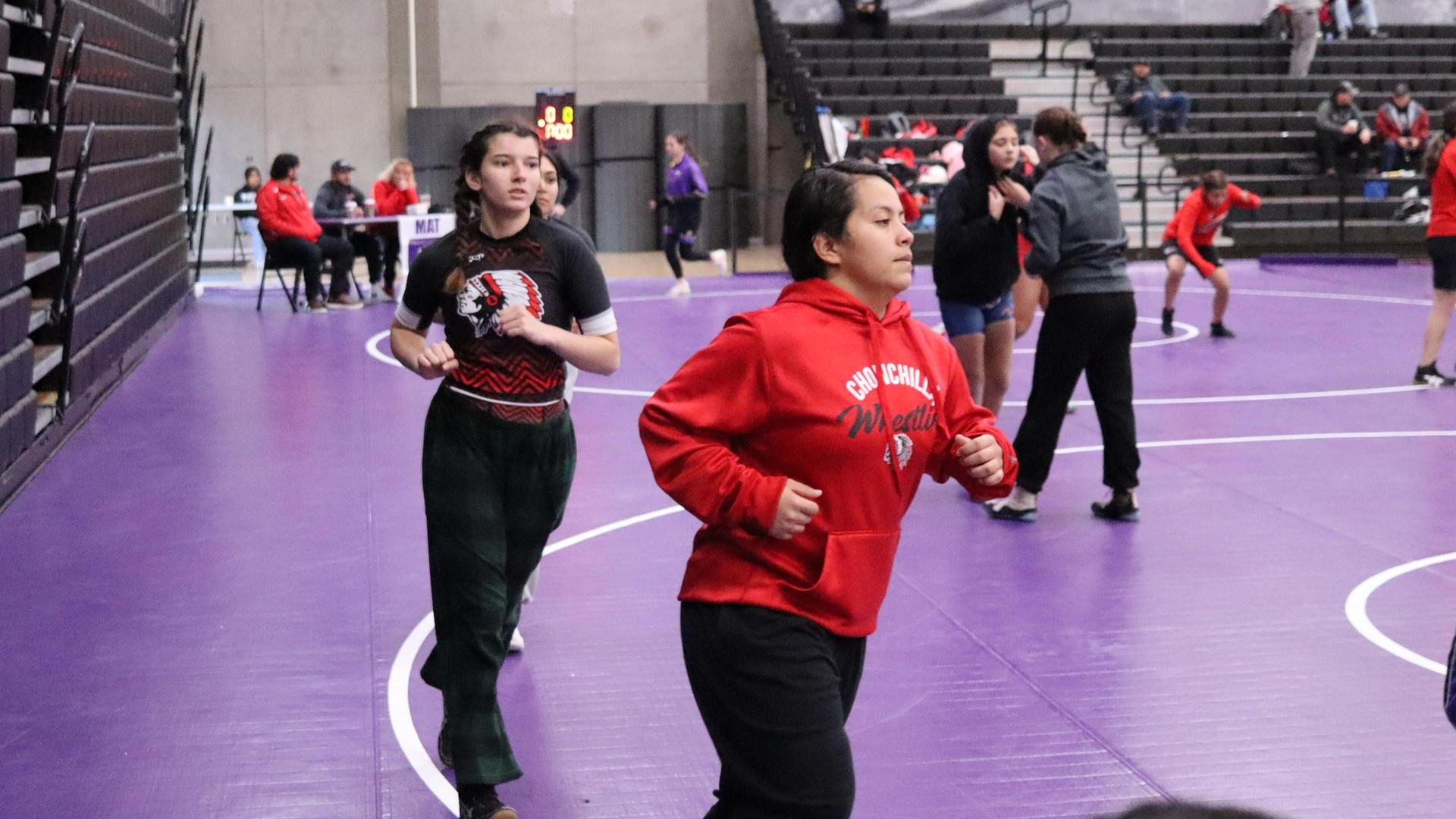Girls wrestling at madera south