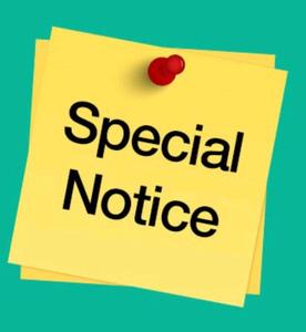 Special notice on post it