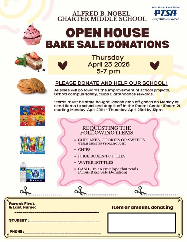 Open House Bake Sale Donations Featured Photo