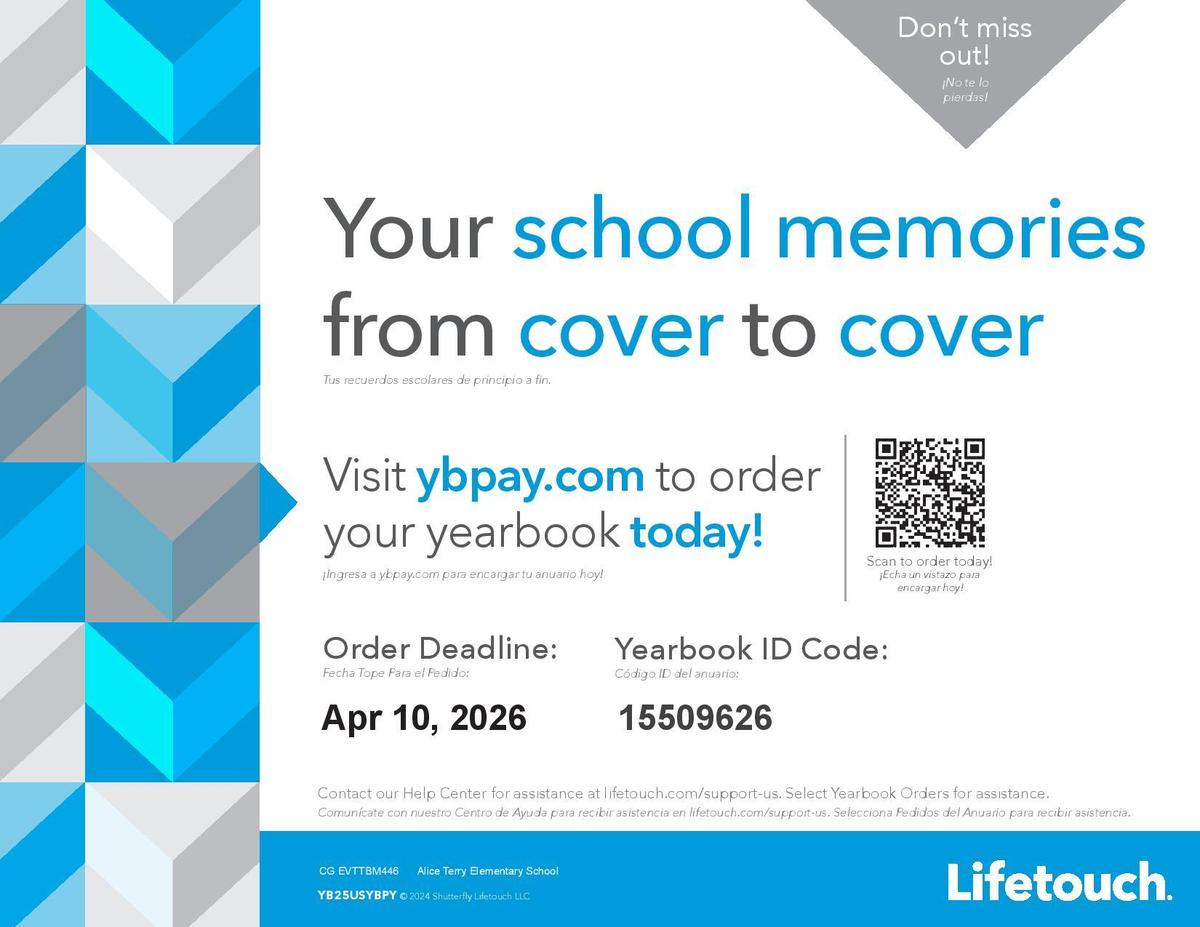 QR code to order yearbook