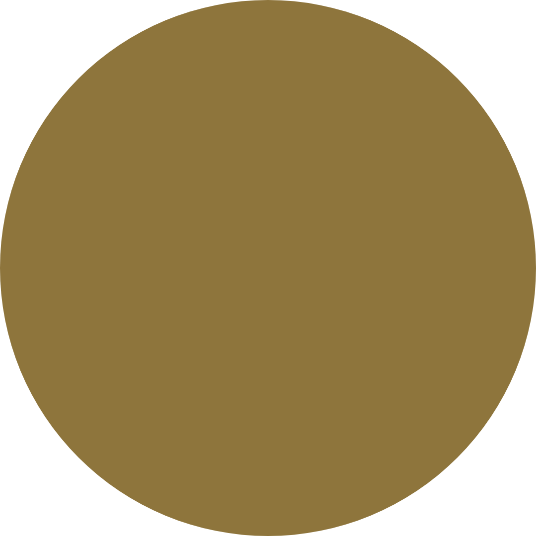 A brown circle